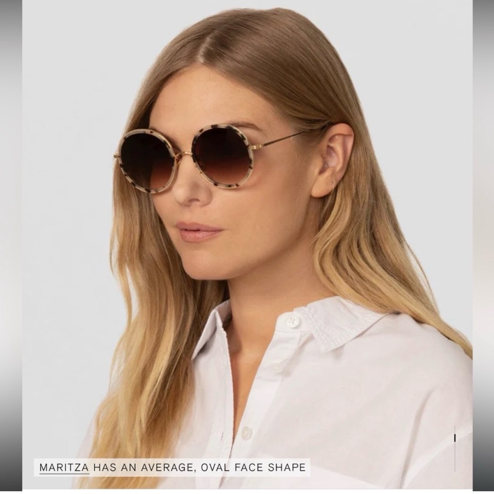 KREWE Louisa Oversized Round Acetate Sunglasses